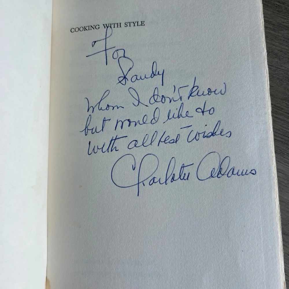 Signed! ✍️ Vintage Cookbook - Cooking with Style - Granny Cottage Core
